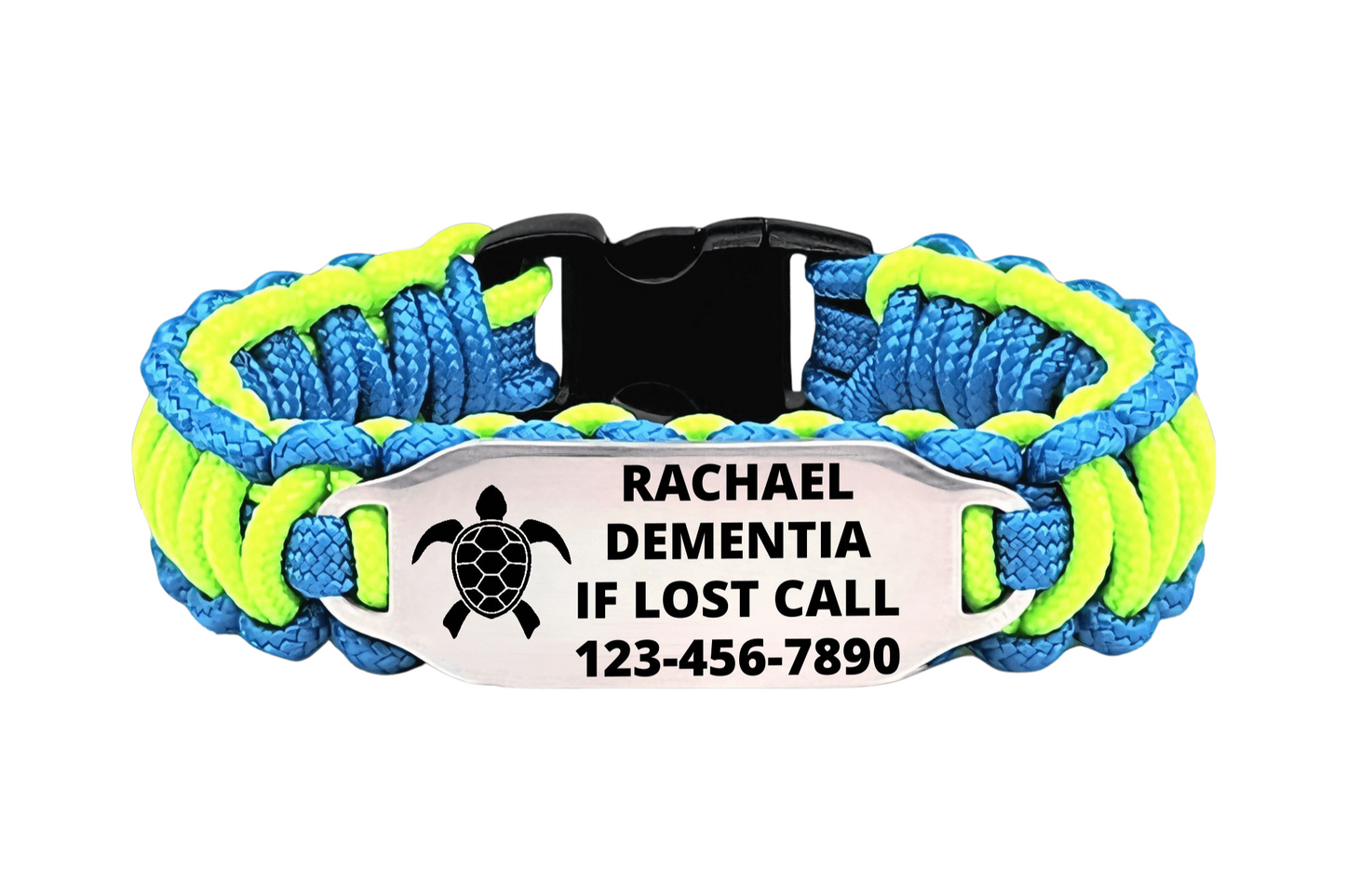 Dementia or Alzheimer's Thin 275 Paracord Bracelet for Adults or Kids