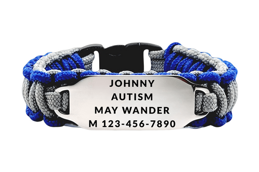 If Lost 275 Paracord Bracelet with Engraved Stainless Steel ID Tag For Kids & Adults