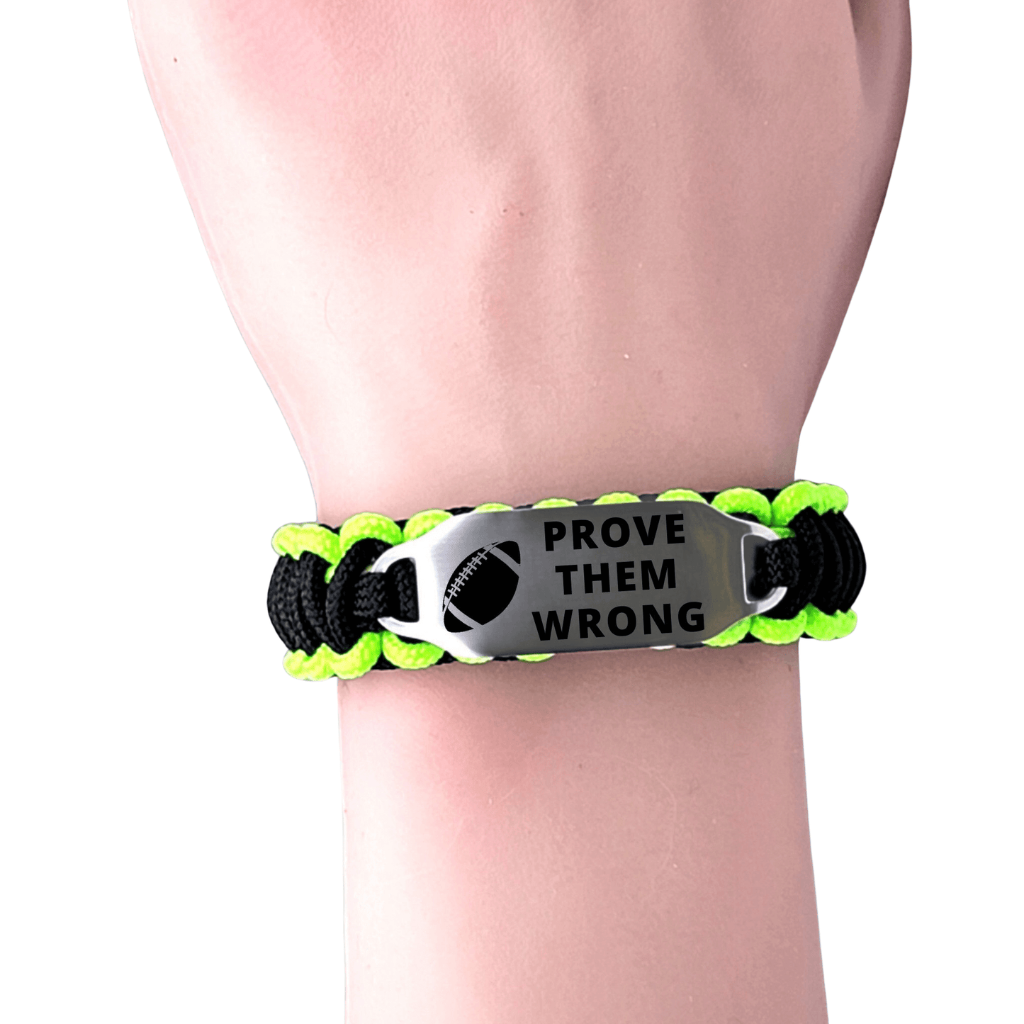Custom Motivational 275 Paracord Bracelet for Kids & Adults with Stainless Steel ID Tag