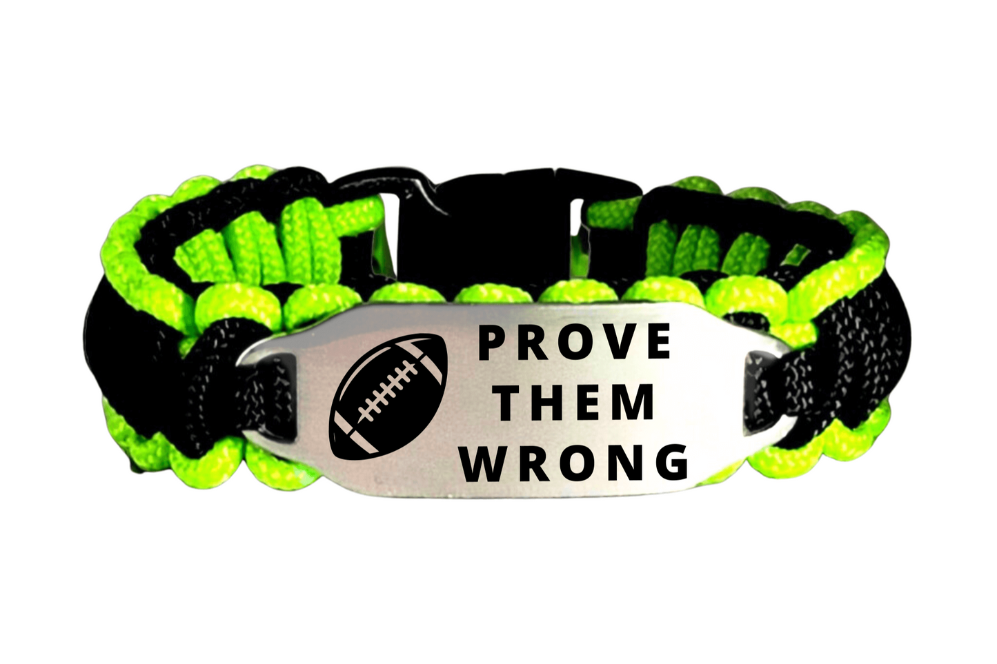 Custom Motivational 275 Paracord Bracelet for Kids & Adults with Stainless Steel ID Tag