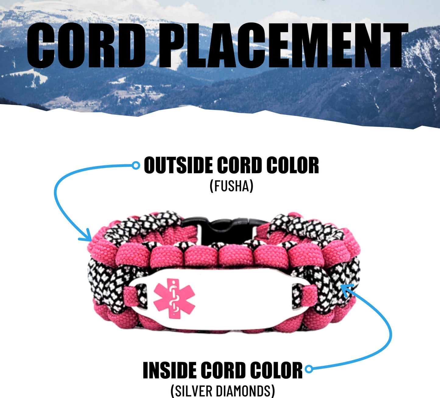 550 Paracord Bracelet - Paracord Survival Bracelets Over 100+ Cord Colors Available