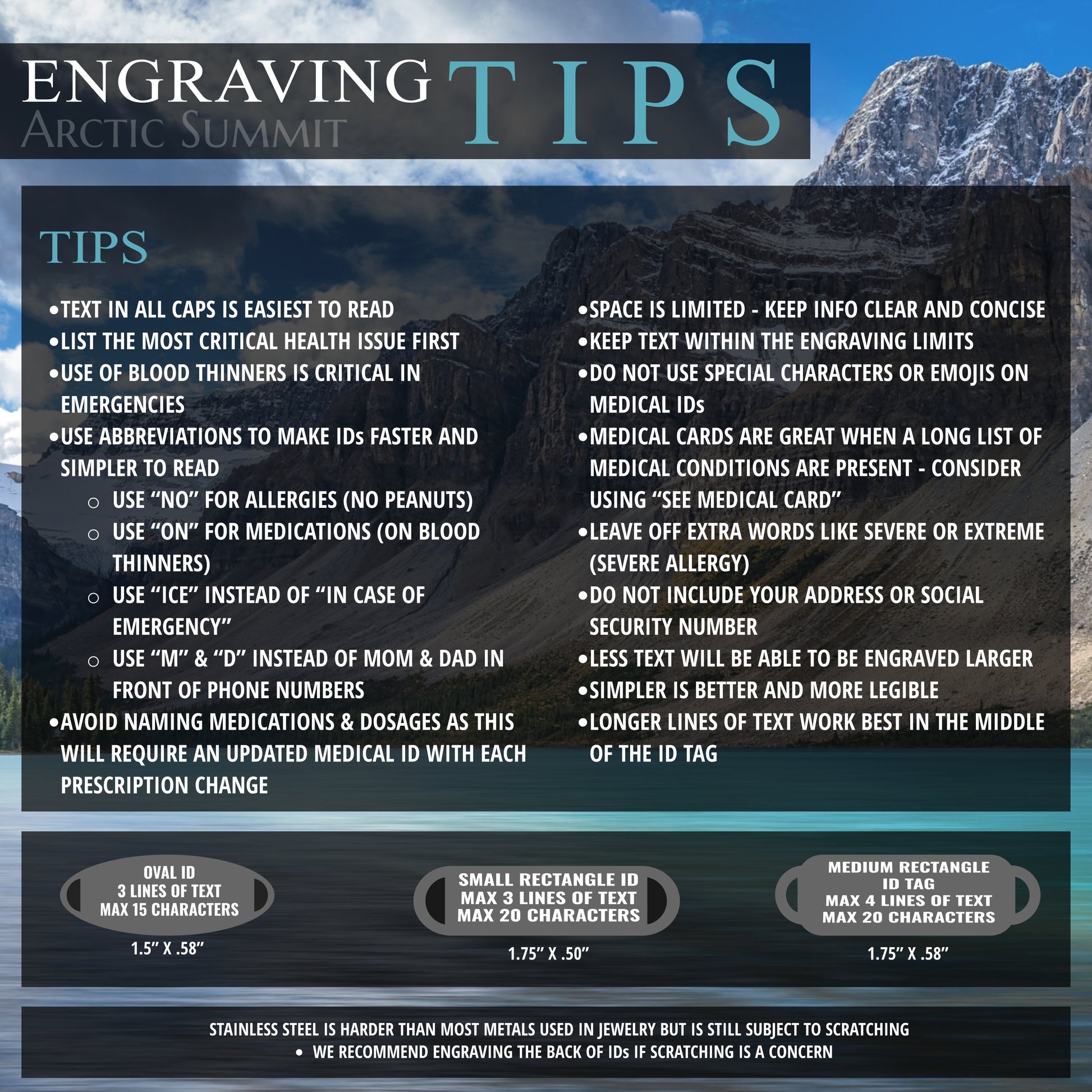 Arctic Summit engraving tips for ID tags