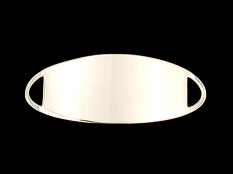 Engraved Stainless Steel Oval Bracelet ID Tag